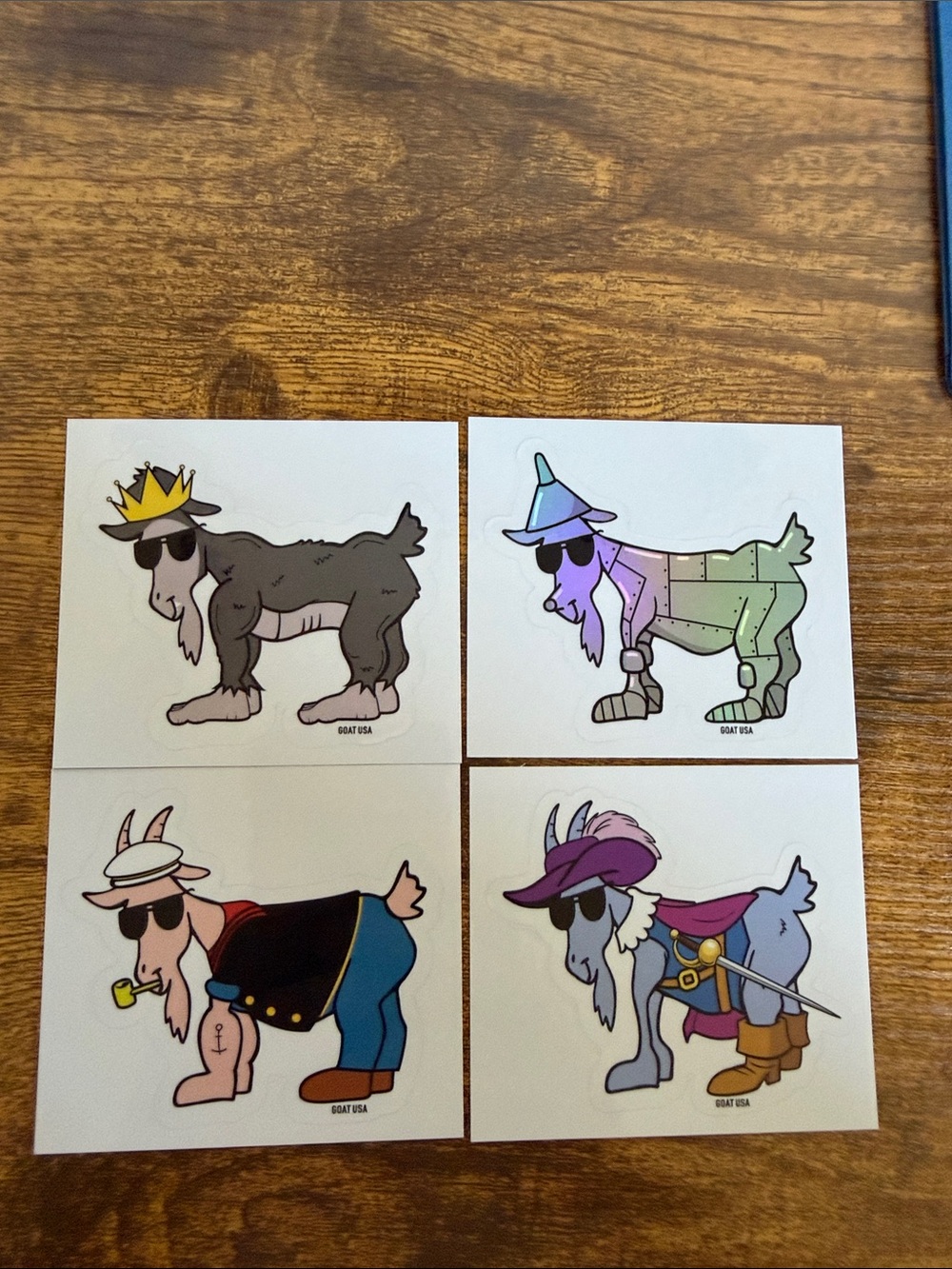 Playful Cartoon Goat Sticker Pack - Multicolor